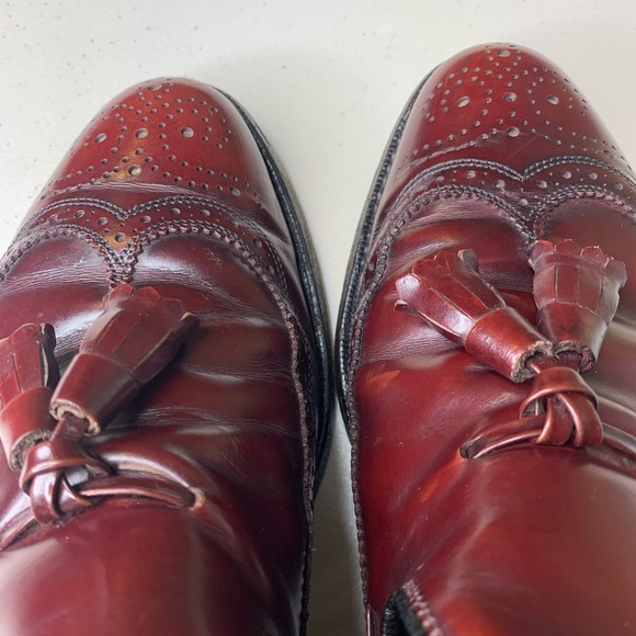 Allen Edmonds Brown Leather Wingtip Tassel Loafer - Picture 5 of 12